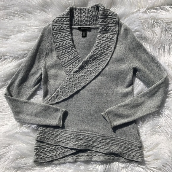 White House Black Market Sweaters - WHBM Gray Knit Sweater